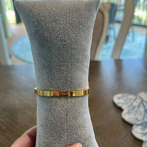 Gold H Bracelet